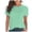 M203 Green, variant on Summer Women Tshirts Crew Neck Short Sleeve Solid Color Tops Trendy Casual Daily Wear Female Soft Shirts Green