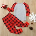 thumbnail image 4 of Odeerbi Christmas Pajamas For Family Matching Outfits Kids Letter Printed Top+Printed Pants Xmas Clothes, 4 of 8