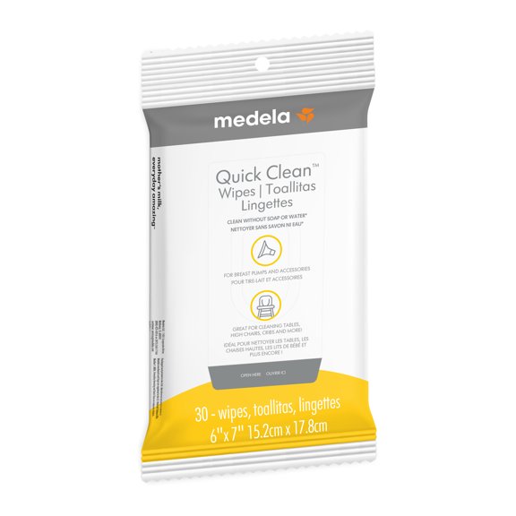 Medela Quick Clean 30-Count Breast Pump and Accessory Wipes