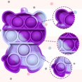 thumbnail image 2 of Simple Sensory Toy Fidget Dimple Toy Keychain, Silicone Bubbles Flipping Board Toy, Stress Relief Dimple Fidget Toy for Concentration Training, Hand Exercise Educational Toy for Kids Adults (#Bear 05), 2 of 7