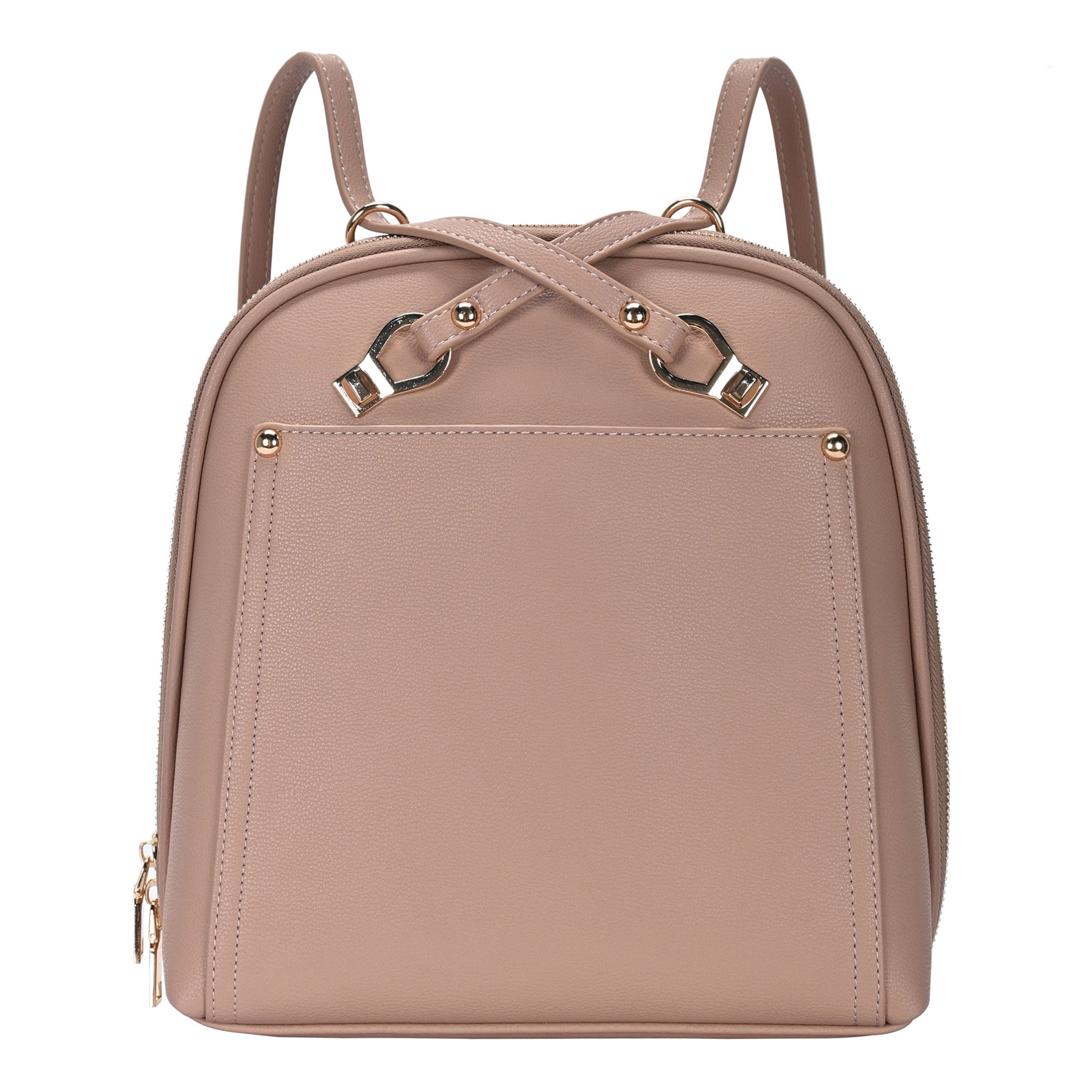Miztique Vegan Leather Blush Crossbody Purse Handbag with Compartments