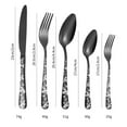 thumbnail image 2 of Boreal Craft Stainless Steel Cutlery Set Hot PVD Pattern Plated Western Fork And Spoon 20 Sets, 2 of 7