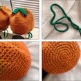 thumbnail image 2 of Vjnyvs Handwoven Crochet Crossbody Bag Versatile Orange Shoulder Bag Mini Knitting Handbag Kawaii Fruit Tote Bag, 2 of 7