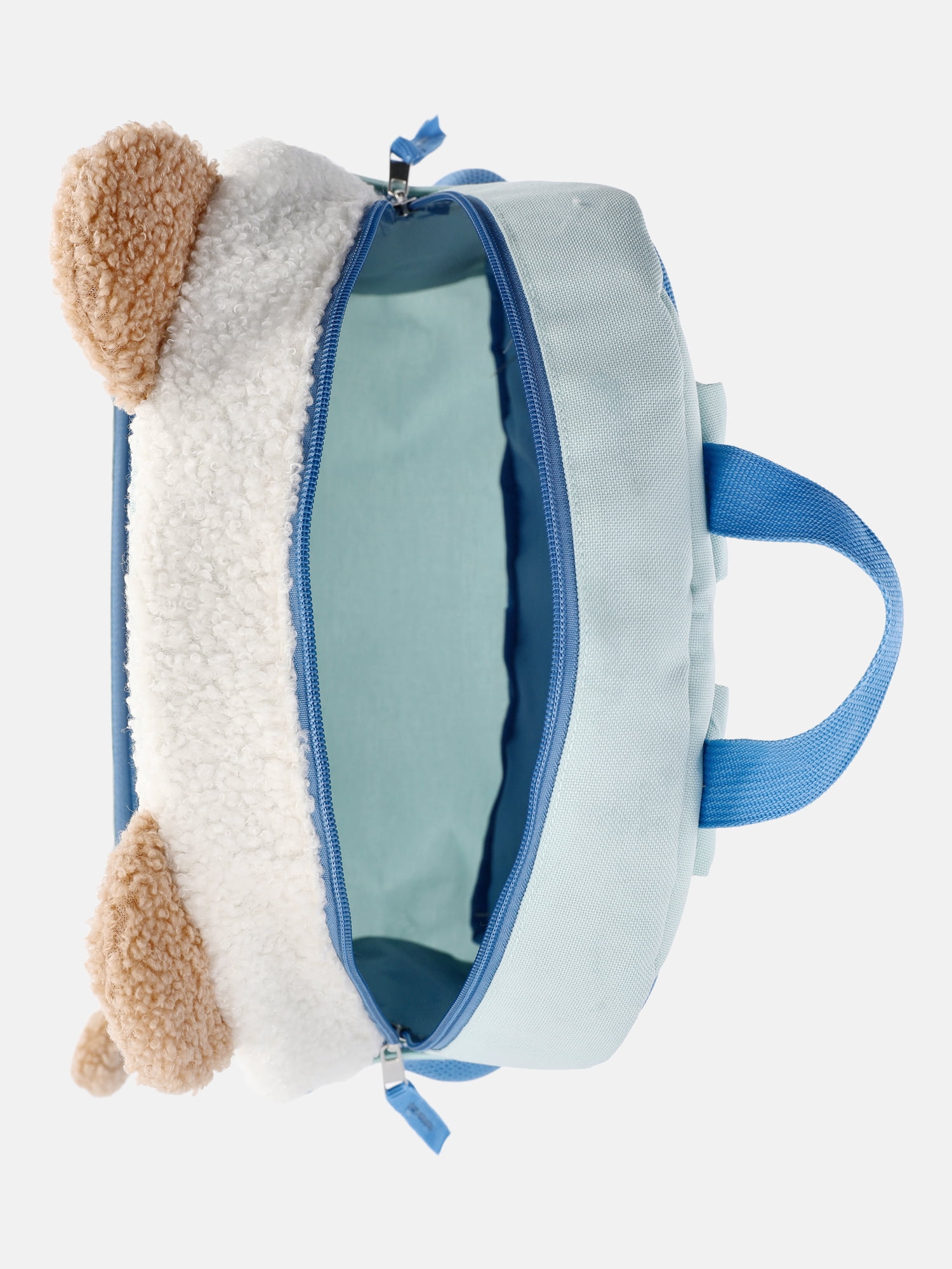 Wonder Nation Toddlers' 13.5" Cozy Teddy Bear Backpack, Minted Green