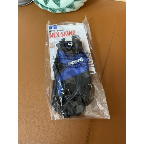 FRANKLIN NEW BATTING GLOVES BLACK YOUTH SMALL NEX SKINZ - SIZE: YOUTH S - BLUE