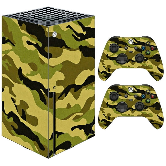 VWAQ Camouflage Skin For Xbox Series X Console and Controllers - Woodland Camo Vinyl Decal To Fit Xbox Series X - XSRSX13 [video game]