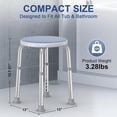 thumbnail image 3 of Chaise de Bain Réglable avec Coussin, Tabouret de Douche en Aluminium pour l'Intérieur de la Douche, outil-Free Assembly, 8 Hauteurs Réglables et Antidérapant pour Aînés, Personnes Âgées, Personnes Handicapées, Handicap, Charge de 350 Lb, 3 of 9