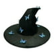 thumbnail image 1 of Sombrero de bruja de Halloween, decoración novedosa gótica, cómodo sombrero de disfraz de bruja para fiesta Mariposa azul, 1 of 8