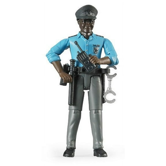 Bruder Policeman Dark Skin Toy Figure with Accessories