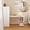 White, variant on YWEN Folding Out Desk with Storage Shelves, Expandable Hidden Computer Desk, Foldable Space-Saving Pull Out Murphy Table, Writing Table with Mobile Wheels for Home Office Bedroom Small Spaces