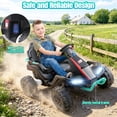 thumbnail image 4 of VIBESPARK 24V Ride on Tractor with Remote Control, 3 in 1 Ride on Car, Ride on Toy for Kids with Trailer, 6 Wheel Kids Electric Car w/ Bluetooth, MP3, Music, Black, 4 of 10