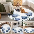 thumbnail image 6 of Round Area Rug 3ft, Watercolor Blue Tulip Spring Flower Non-Shedding Washable Area Rug, Blossom Floral on White Non Slip Low-Profile Circle Rugs for Living Room, Bedroom Dining Room, 6 of 9