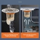 thumbnail image 5 of Válvula antirreflujo para desagüe de suelo | Válvula de retención unidireccional para ducha, baño y sótano | Evita olores, insectos y reflujo de agua | Construcción de metal y policarbonato, 5 of 7