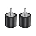 thumbnail image 3 of Uxcell M8 D40mmxH40mm Male/Female Rubber Mounts Zinc Plating 2Pack, 3 of 6