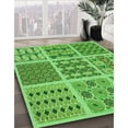 thumbnail image 3 of Ahgly Company Machine Washable Indoor Rectangle Transitional Emerald Green Area Rugs, 7' x 9', 3 of 7
