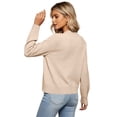 thumbnail image 3 of Women's Lightweight Knit Cardigan Soft Button-Down Long Sleeve Solid Color Sweater, 2XL, 3 of 3