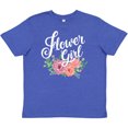 thumbnail image 3 of Inktastic Flower Girl Hand Lettering with Flowers Illustration Youth T-Shirt, 3 of 5