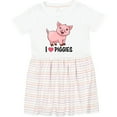 thumbnail image 3 of Inktastic I Love Piggies Cute Pig Girls Toddler Dress, 3 of 5