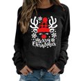 thumbnail image 1 of Navidad moda mujer casual manga larga o-cuello impreso damas sudadera tops Pompotops  gfhjh9410, 1 of 4