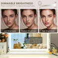 thumbnail image 3 of LuxeVue Vanity Mirror with Lights, 23" x 18" Large Makeup Mirror with 3 Color Modes & Adjustable Brightness, Detachable 15x Spot Magnification, Smart Touch Control,Plug in(Tabletop & Wall-Mounted), 3 of 7