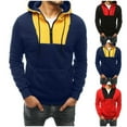 thumbnail image 3 of Vedolay Clothes for Men 2023 Round Neck Long Sleeve Sweatshirt Top Pullover Tunic Shirt Navy,M, 3 of 4