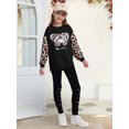 thumbnail image 5 of Usaibhir Girls Clothes Girl Print Long Sleeve Pullover Sweatshirt and Leggings 2PC Girls Outfits Fall 6-14T, 5 of 8