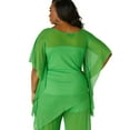 thumbnail image 2 of Ashley Stewart Women's Plus Mesh Asymmetrical Poncho, Sizes 10/12-26/28, 2 of 3