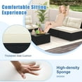 thumbnail image 6 of Costway 5 Pieces Outdoor Furniture Set with Seat & Back Cushions Tempered Glass Tabletop, 6 of 10