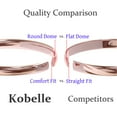 thumbnail image 3 of Sz 10.5 Solid 10K Rose Gold 2MM Round Dome Comfort Fit Wedding Band Ring, 3 of 7