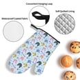 thumbnail image 4 of Oven Mitts and Pot Holders 4 Piece, Artistic Cute Cartoon Cat Fishbone High Heat Slip Resistant Oven Mitt and Trivets Set Kitchen Oven Glove Pot Holders for Cooking Baking Grilling, 4 of 7