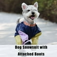 thumbnail image 3 of Waterproof Anti Slip Dog Boots - Reflective Straps & Suspenders, One-Piece Paw Protectors for Small/Medium Dogs, Snow/Rain/Walking/Grassland, Blue, 3 of 8