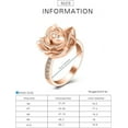 thumbnail image 2 of Rose Flower Cremation Jewelry Urn Ring for Ashes Funeral Keepsake Urn Ring Finger Rose Flower Cremation Urn Ring Memorial Ring with Fill Kit NO.6-NO.10, 2 of 7