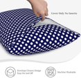thumbnail image 4 of Pillow Covers, Polka dot navyblue Pillow Cases Standard Size with Envelope Closure (20x26 inches) ,Comfy Bedding Pillowcase for Hair and Skin - Soft Breathable Pillow Protectors, 4 of 6
