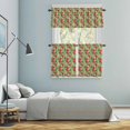 thumbnail image 6 of Summer Flower Kitchen Curtains Valances and Tiers Set of 3 Pastoral Red Flower Tropical Plants Linen Tier Curtains and Valance with Rod Pocket for Small Windows, 27.5"x36", 6 of 9