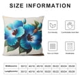 thumbnail image 5 of BCIIG Flax Throw Pillow Cover Blue Flower Hibiscus Watercolor Hawaiian Tropical Hawaii Floral Vintage  Pillowcase Home Decor Square Cotton Linen Pillow Case Cushion Cover, 5 of 5