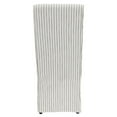 thumbnail image 4 of 19 Inch Parson Style Dining Chair, Slipcover, Stripes, Set of 2, Gray, White- Saltoro Sherpi, 4 of 5