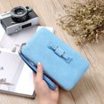 thumbnail image 4 of Hukapapa Monedero de mujer con lazo, estuche largo para lápices, monedero, bolso para teléfono móvil para mujer, azul, 4 of 5