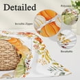thumbnail image 3 of Orange Green Pumpkins Throw Pillow Cover, Pillowcase Protectors with Zipper, Breathable Decorative Lumbar Pillow Case Cover, Fall Thanksgiving Maple Leaves Pillow Shams for Couch Sofa 12x20Inch, 3 of 9