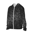 thumbnail image 2 of KLL Black And White Dotted Print Men's Women’s UPF 50+ Sun Protection Outdoor Hoodie Jacket Long Sleeve Fishing Hiking Performance Shirt-, 2 of 6