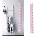 thumbnail image 6 of Kids Growth Chart, Accurate Baby Height Growth Chart Ruler Wood Frame Fabric Canvas Height Measurement Ruler for Home Child's Room Decoration, Pink Cloud, 6 of 8