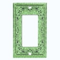 thumbnail image 5 of Metal Light Switch Plate Cover Green Paisley Bandana Spotted Tile Pattern TIL085, 5 of 13