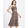 thumbnail image 2 of Moomaya Womens Printed Dress, Spaghetti Strap Cyte Midi Dress, 2 of 9