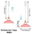 thumbnail image 3 of FSLiving Adjustable Height Track Pendnat Light H-Type Macaron Retractable Track Spotlight with Telescoping Rod Adjustable Gimbaled Lamp-Post Halo Track DIY Instant On Cover Lamp, Pink - 1 Light, 3 of 7