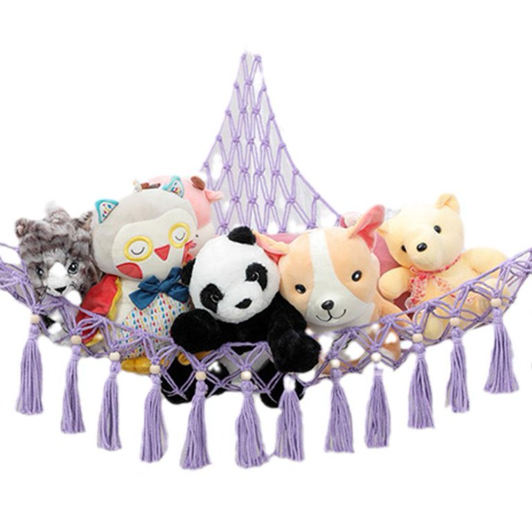 Stuffed Animal Hammock Corner with LED Light