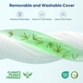 thumbnail image 4 of 3 Inch Queen Bamboo Charcoal Mattress Topper | Bestier Firm Cooling Gel Memory Foam Bed Pad for Pain Relief, CertiPUR-US Certified, Removable Cover, 4 of 11