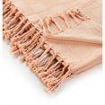 thumbnail image 3 of HomeRoots 516557 Woven Cotton Solid Color Throw Blanket, Orange, 3 of 5