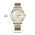 thumbnail image 2 of Reloj cronógrafo de negocios para hombre, resistente al agua, con fecha, de cuarzo, de acero inoxidable, moderno, para vestir, de oficina, informal, de cuarzo, de acero inoxidable, 2 of 2