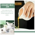 Qiysamall Ceramic Milk Cup Sugar Mini Creamer Pitcher Containers 2 Sets Jug Syrup Water Coffee