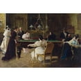 thumbnail image 2 of Luigi Sorio 18x13 Gold Ornate Wood Frame and Double Matted Museum Art Print Titled - The Billiards Players (1897), 2 of 4