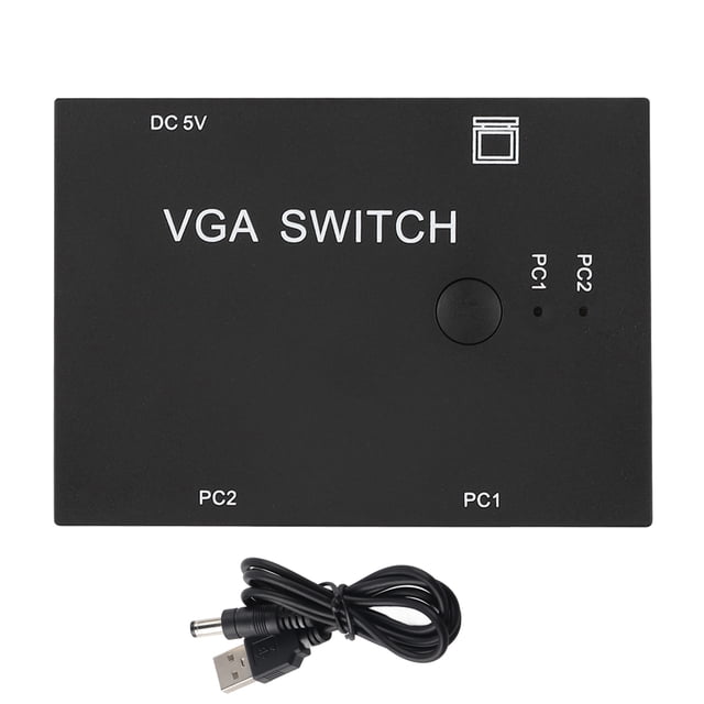 VGA Splitter, Computer Accessory HD Display Accessories VGA Switch Box VGA Video Switch 2-In-1-Out With Plug And Play For PC TV Monitor